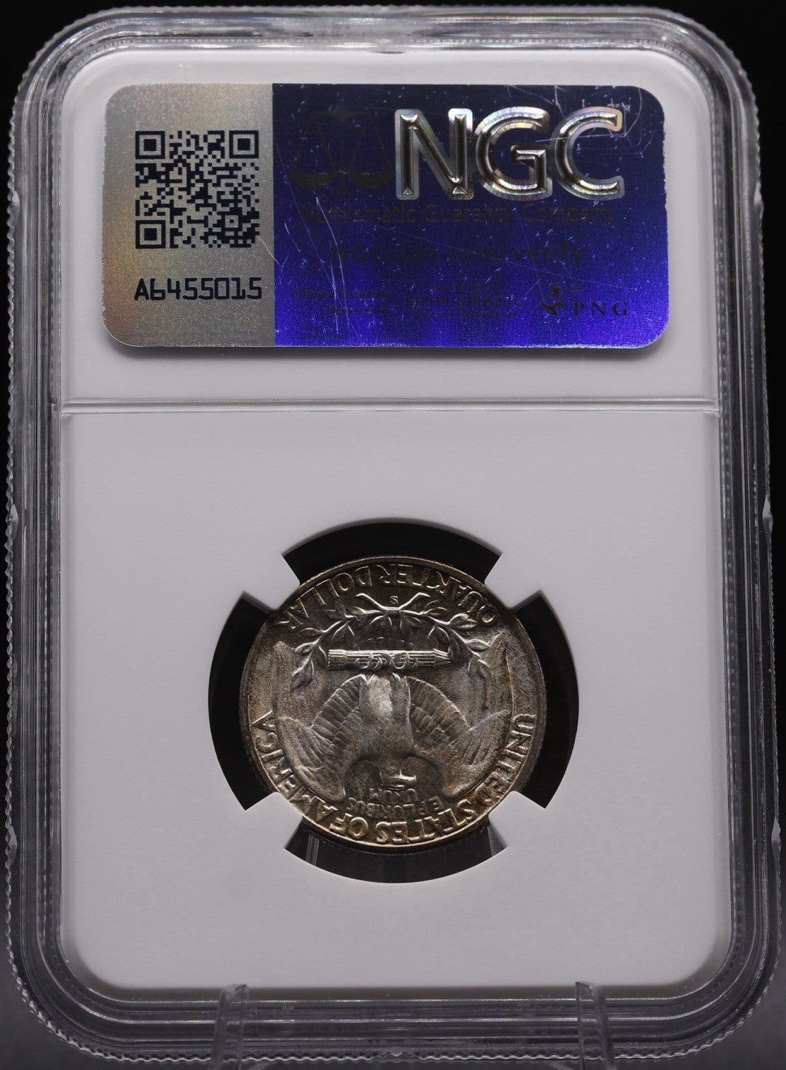 1943-S Washington Quarter NGC MS67 Toned