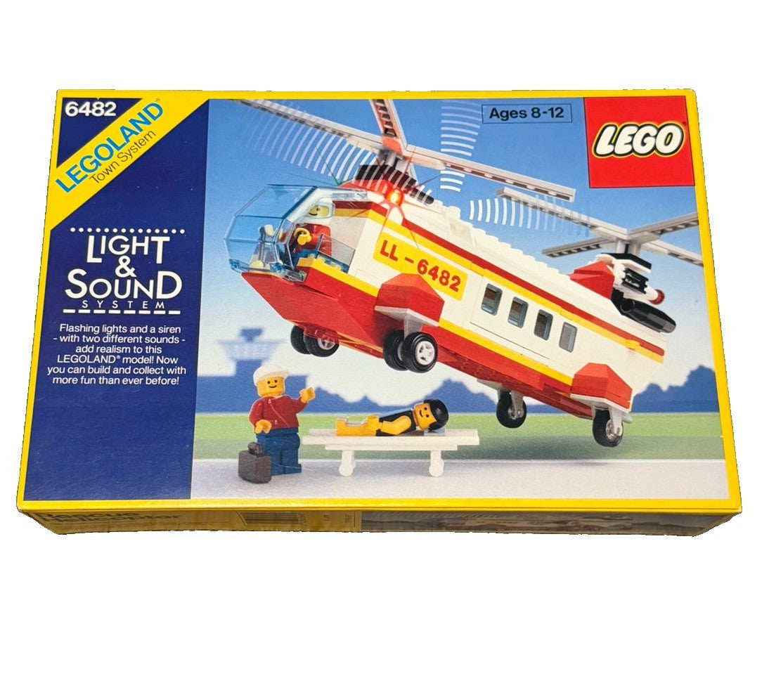 1989 LEGO Legoland Light Sound Rescue Helicopter 6482 NEW SEALED Vintage