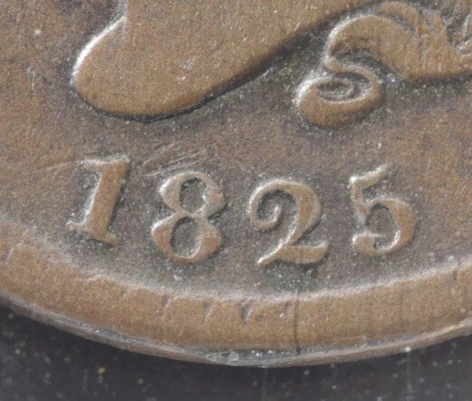 1825 Coronet Head Large Cent NGC VG Details Improperly Cleaned Early Penny Coin
