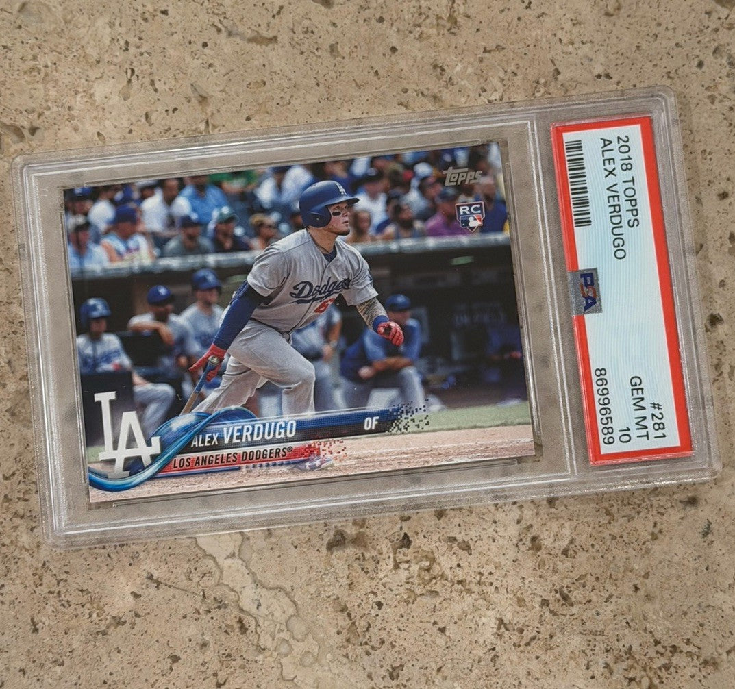 2018 Alex Verdugo Topps Series 1 Rookie RC #281 PSA 10 GEM MINT LA Dodgers