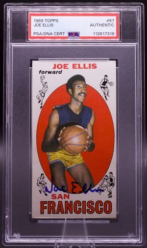 1969 Topps Joe Ellis #57 PSA Authentic Auto Signed SF Warriors Tallboy Rookie