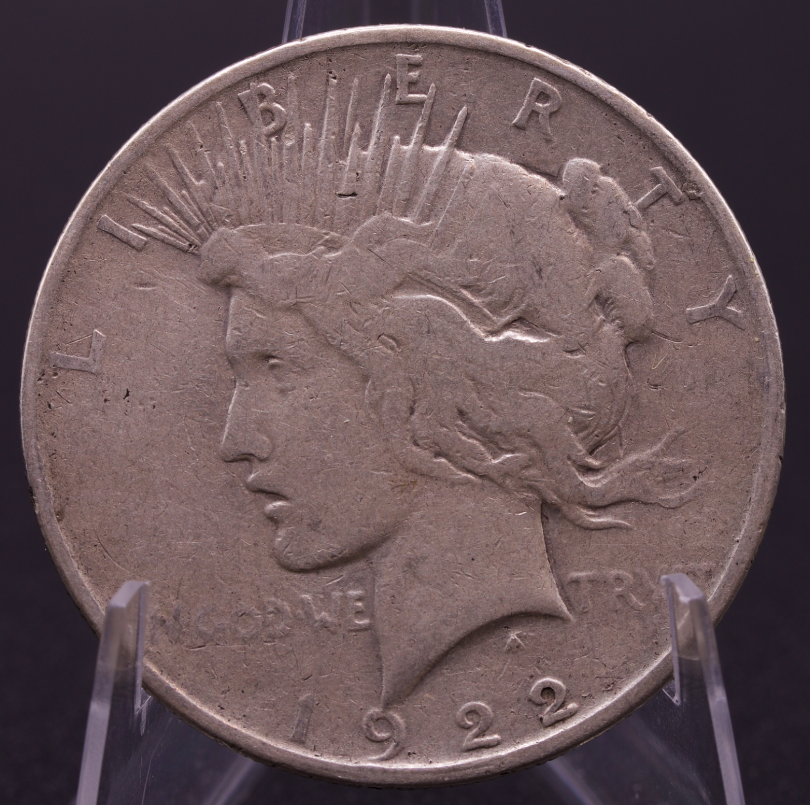 1922 Peace Silver Dollar $1 Coin Circulated 90% Fine Silver Vintage Raw Find
