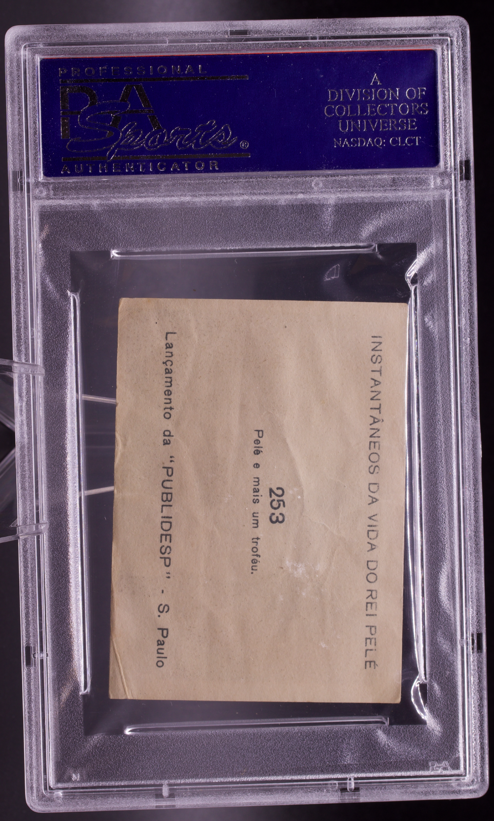 1964 Instantaneos Da Vida #253 Pele PSA 1 PR Santos Trophy Soccer Card