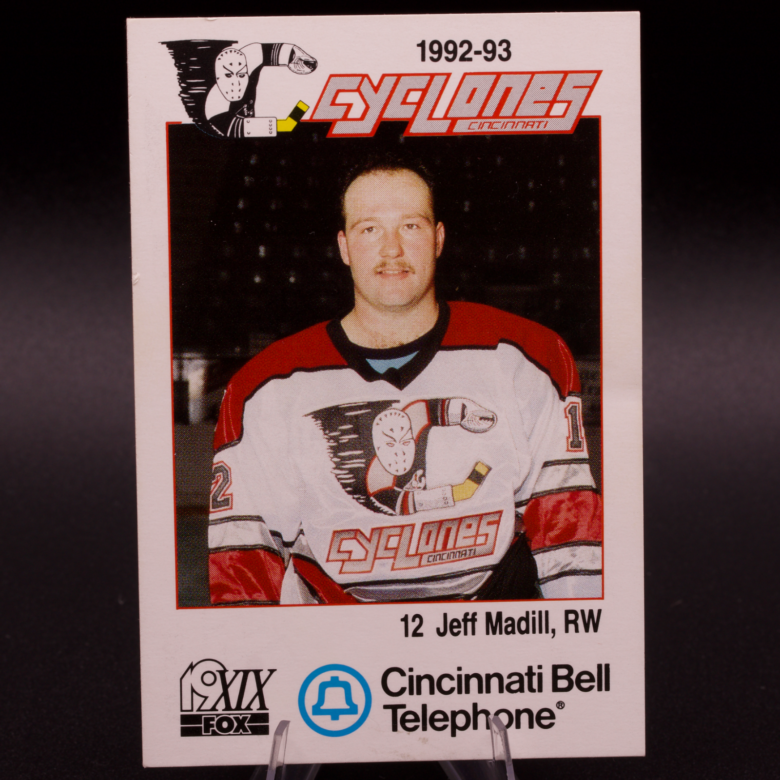 1992-93 Cincinnati Cyclones IHL Jeff Madill New Jersey Devils Hockey Card #12