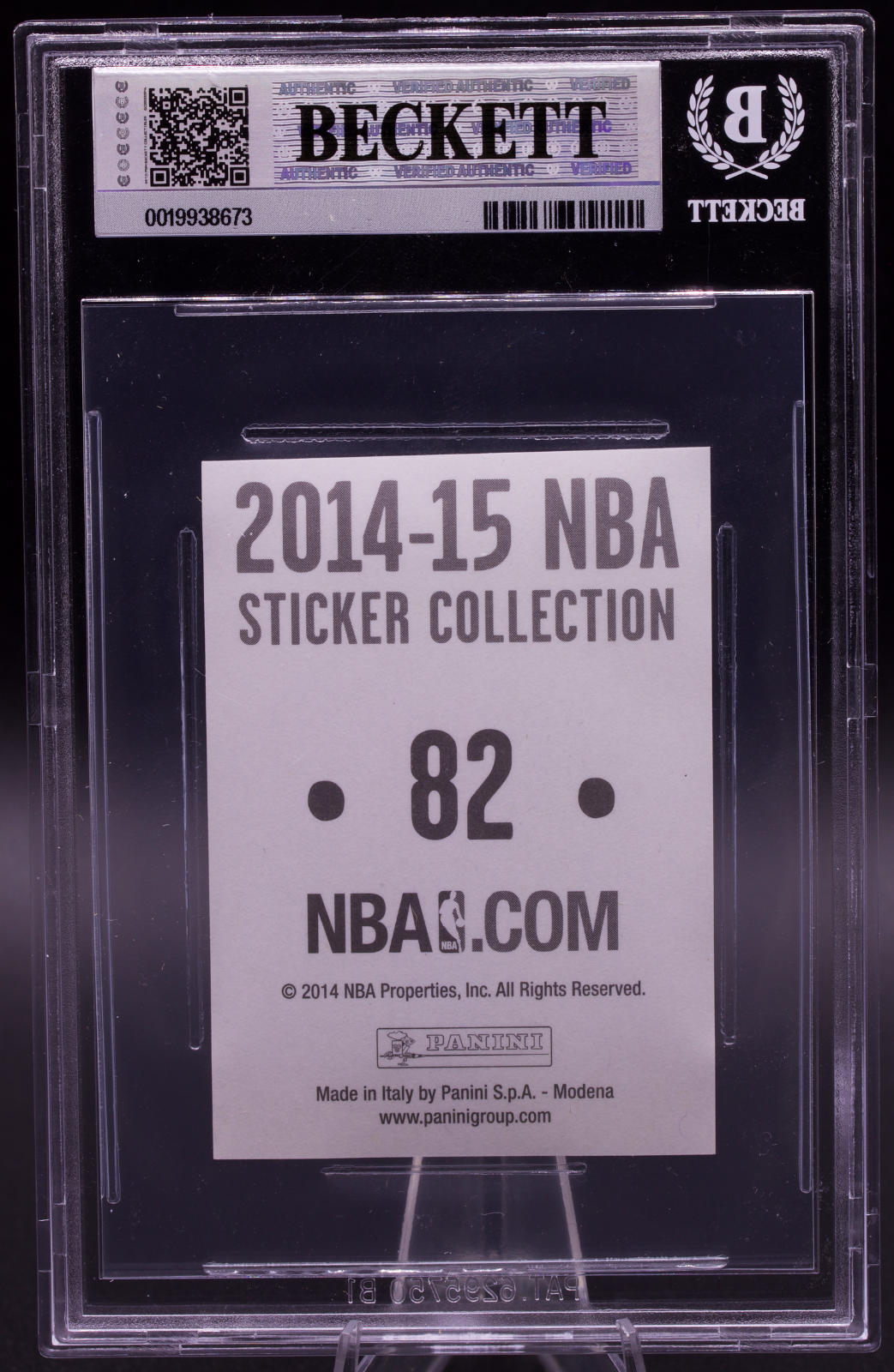 2014-15 Panini European Sticker LeBron James #82 Foil BGS Holder 7.5 NM+ Cavs