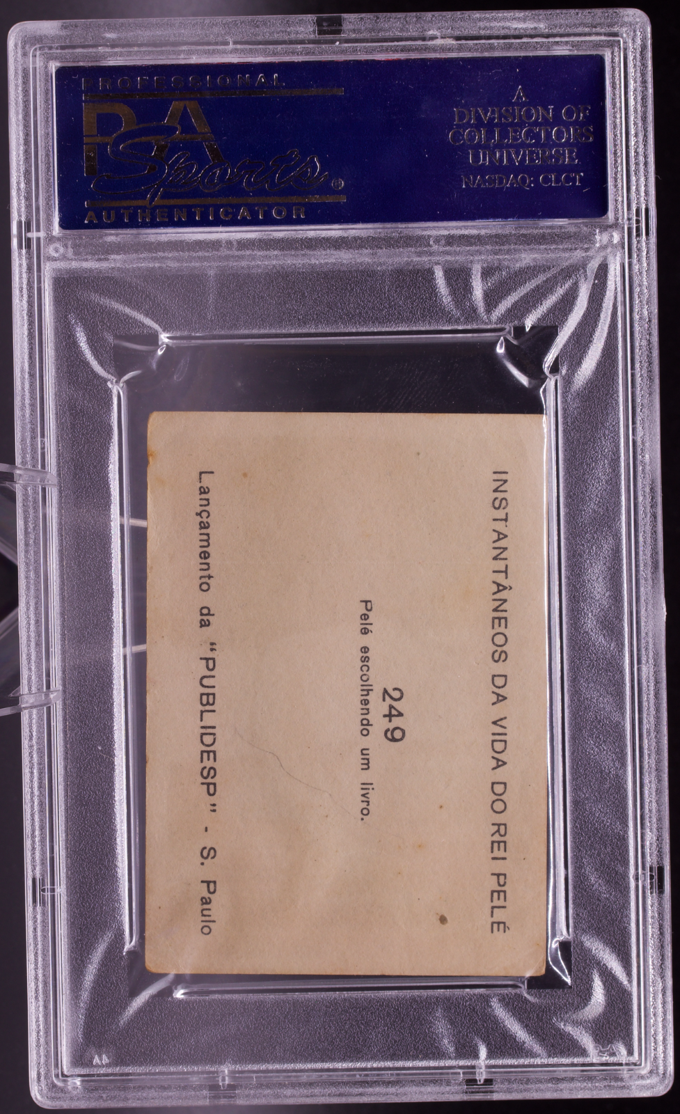 1964 Instantaneos Da Vida #249 Pele PSA 3.5 VG+ Library Book Soccer Card
