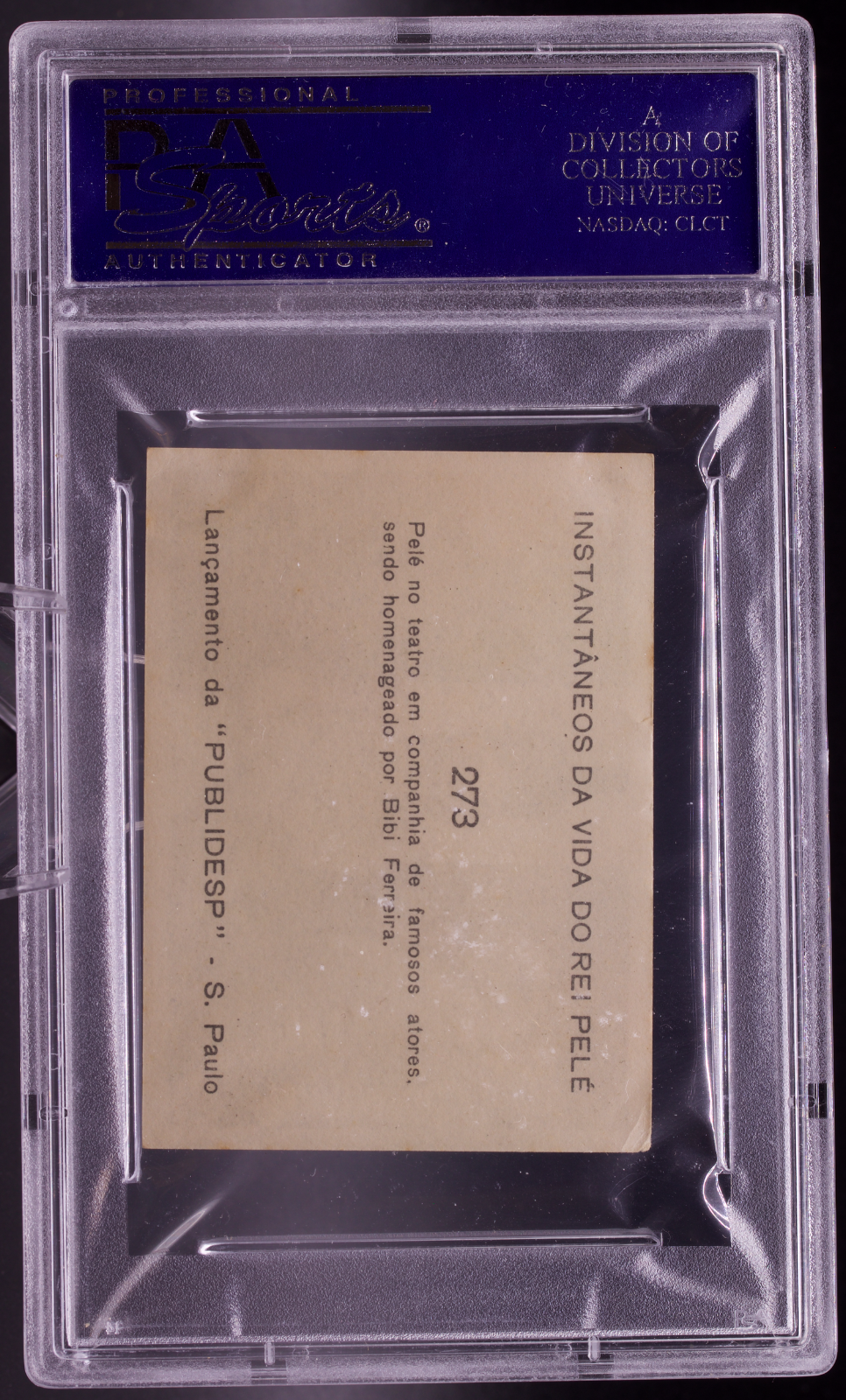 1964 Instantaneos Da Vida #273 Pele PSA 2 GOOD Theater Bibi Ferreira Soccer