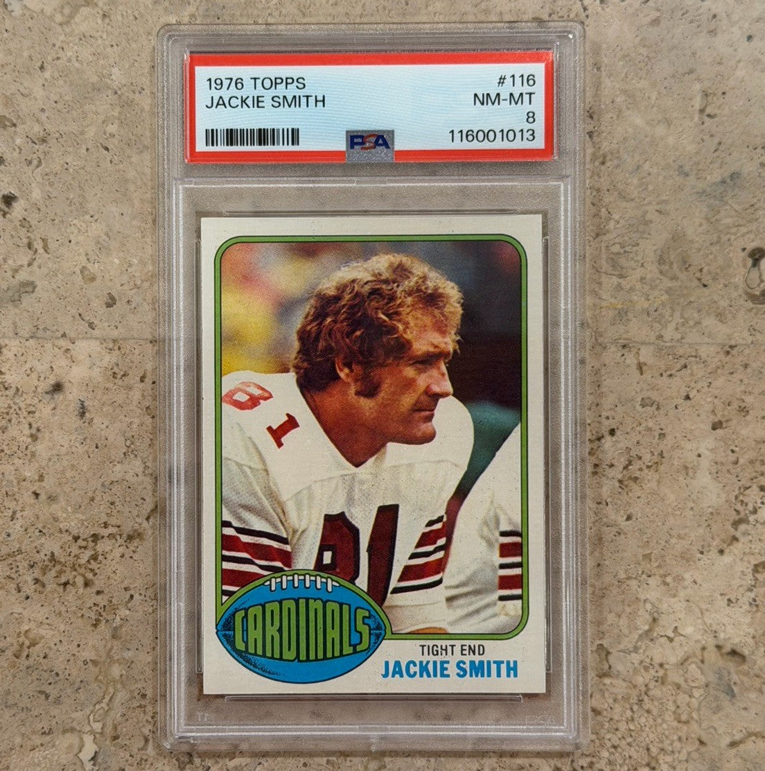 1976 Topps #116 Jackie Smith PSA 8 NM-MT St Louis Cardinals HOF Tight End Card