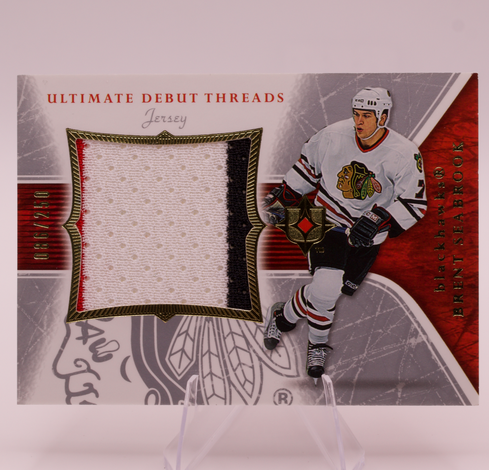 2005-06 Upper Deck Ultimate Collection Brent Seabrook Debut Threads Jersey /250