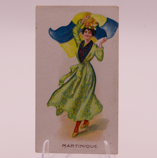 1908 Wills Flag Girls of All Nations #34 MARTINIQUE Capstan Navy Cut Tobacco