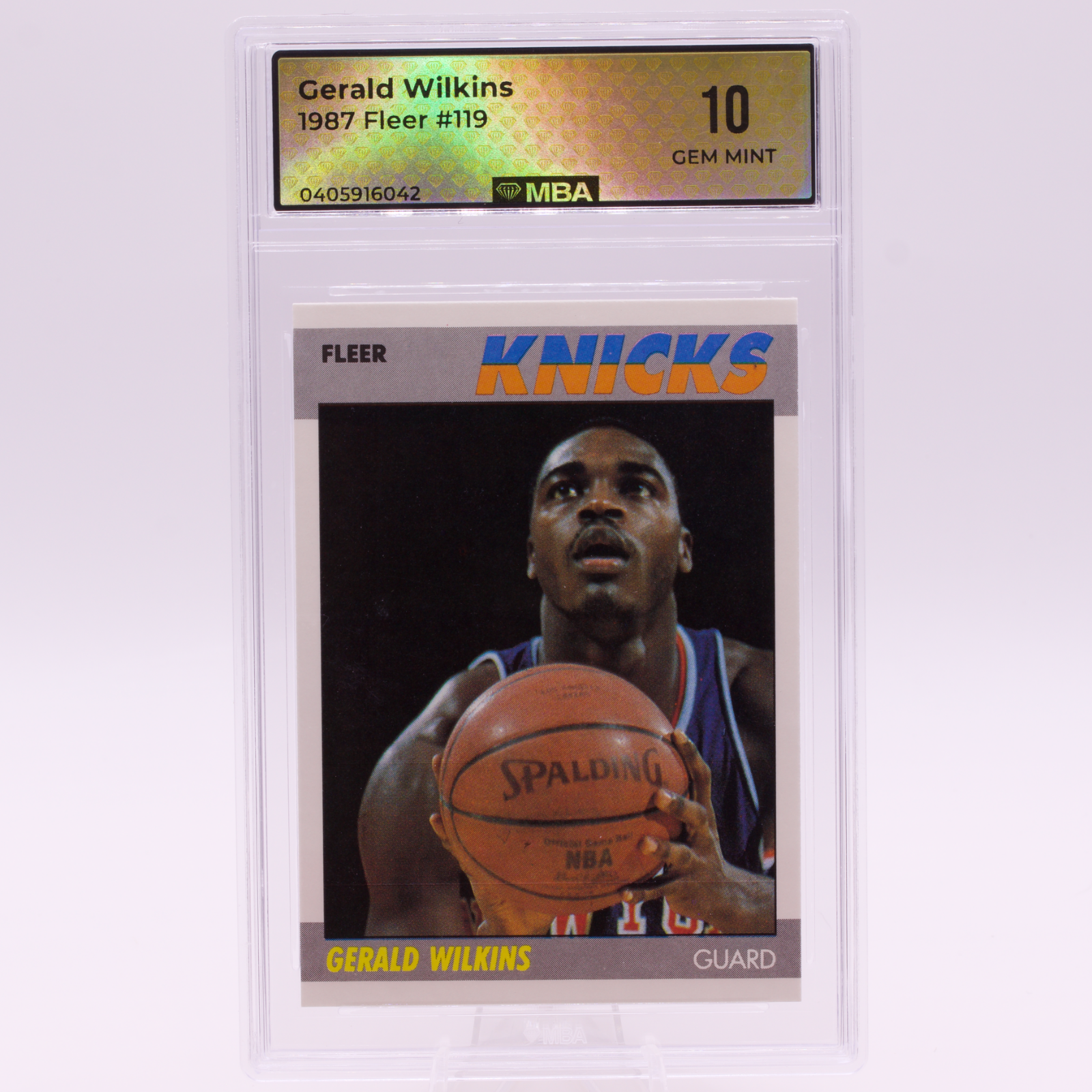 1987 Fleer Gerald Wilkins #119 MBA 10 GEM MINT New York Knicks