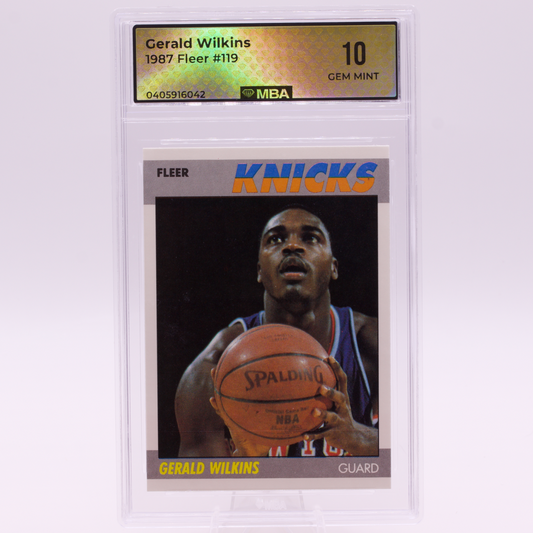 1987 Fleer Gerald Wilkins #119 MBA 10 GEM MINT New York Knicks