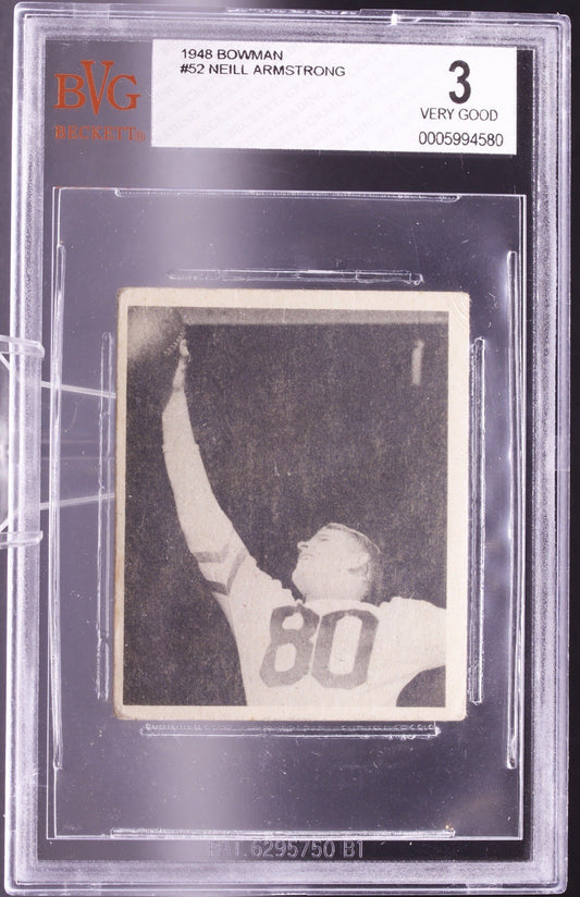 1948 Bowman Football #52 Neill Armstrong Rookie RC BVG 3 VG Philadelphia Eagles