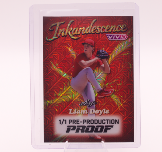 2026 Leaf Vivid Liam Doyle Inkandescence 1/1 Pre-Production Proof Cardinals