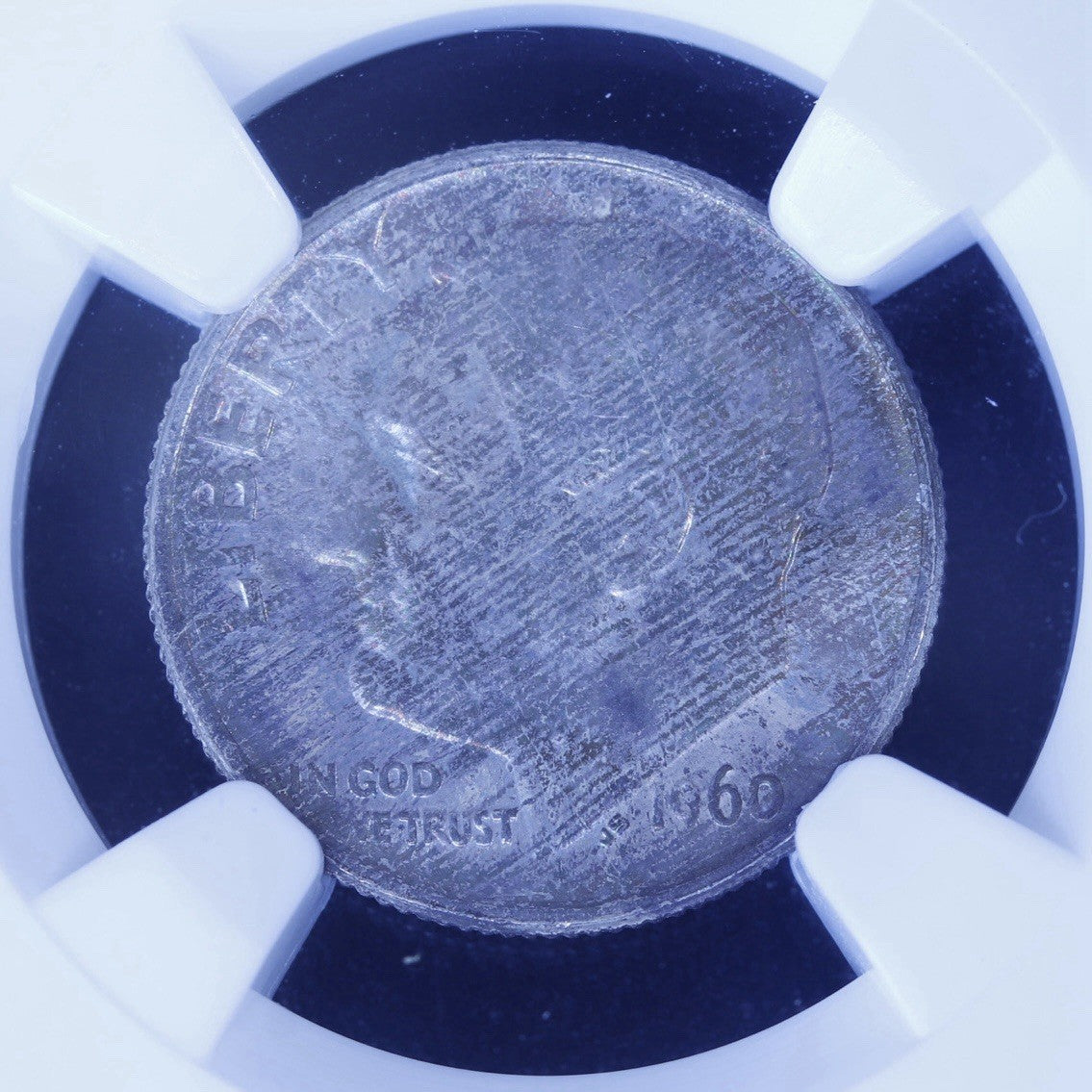 1960 Roosevelt Dime NGC MS66 • Interesting Toning • Brilliant Silver Gem BU