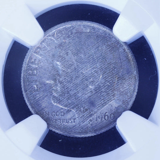 1960 Roosevelt Dime NGC MS66 • Interesting Toning • Brilliant Silver Gem BU