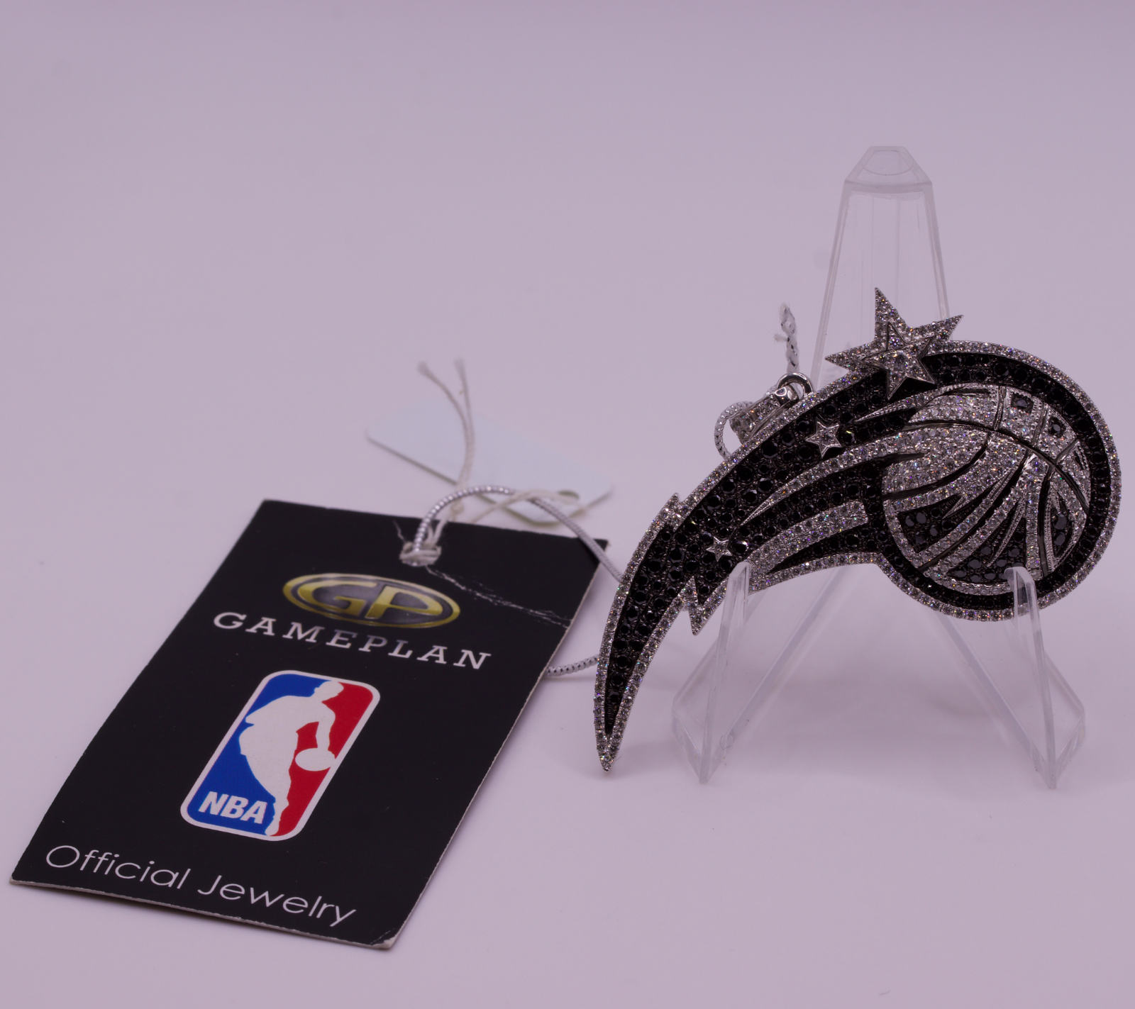 Orlando Magic Gameplan NBA Pendant 14K White Gold 3.88ctw Diamonds