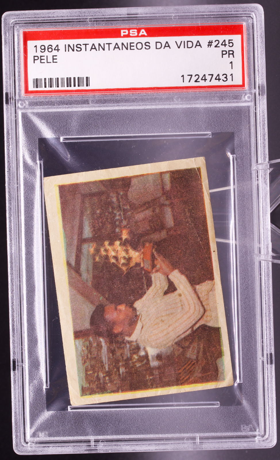 1964 Instantaneos Da Vida #245 Pele PSA 1  Benfica Trophy Soccer Card