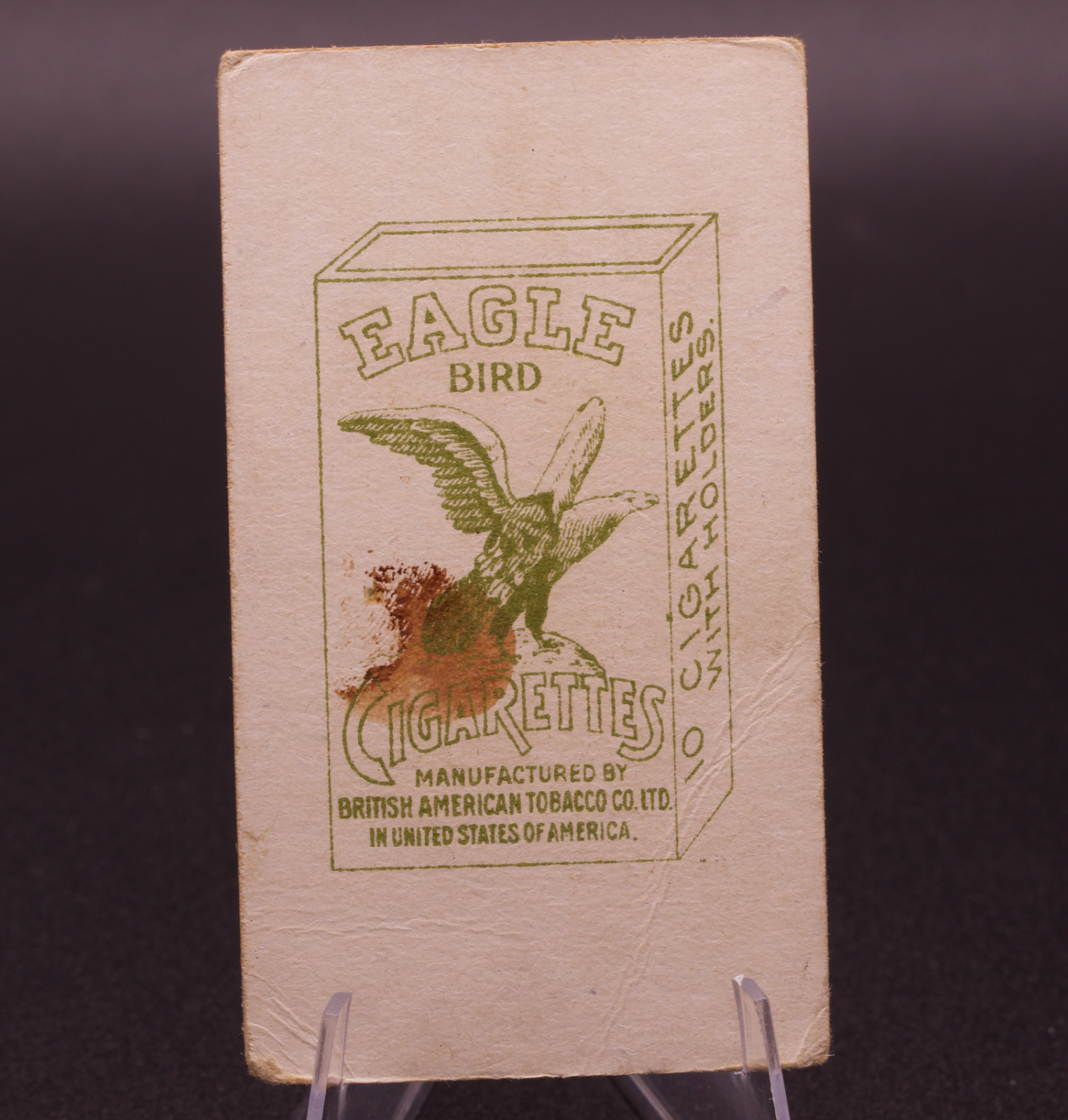 Antique Eagle Bird Cigarettes Card Pramai Suhri Siam Thai British American Co