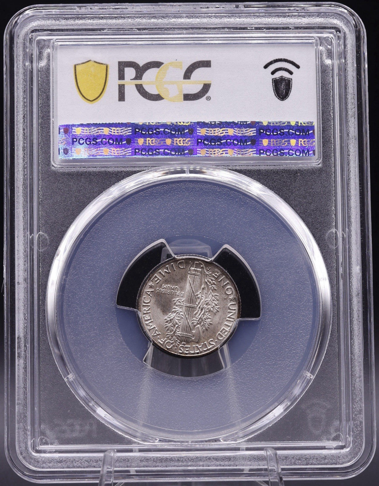 1936-D Mercury Dime PCGS MS67 FB Full Bands Deep Original Toning Superb Gem