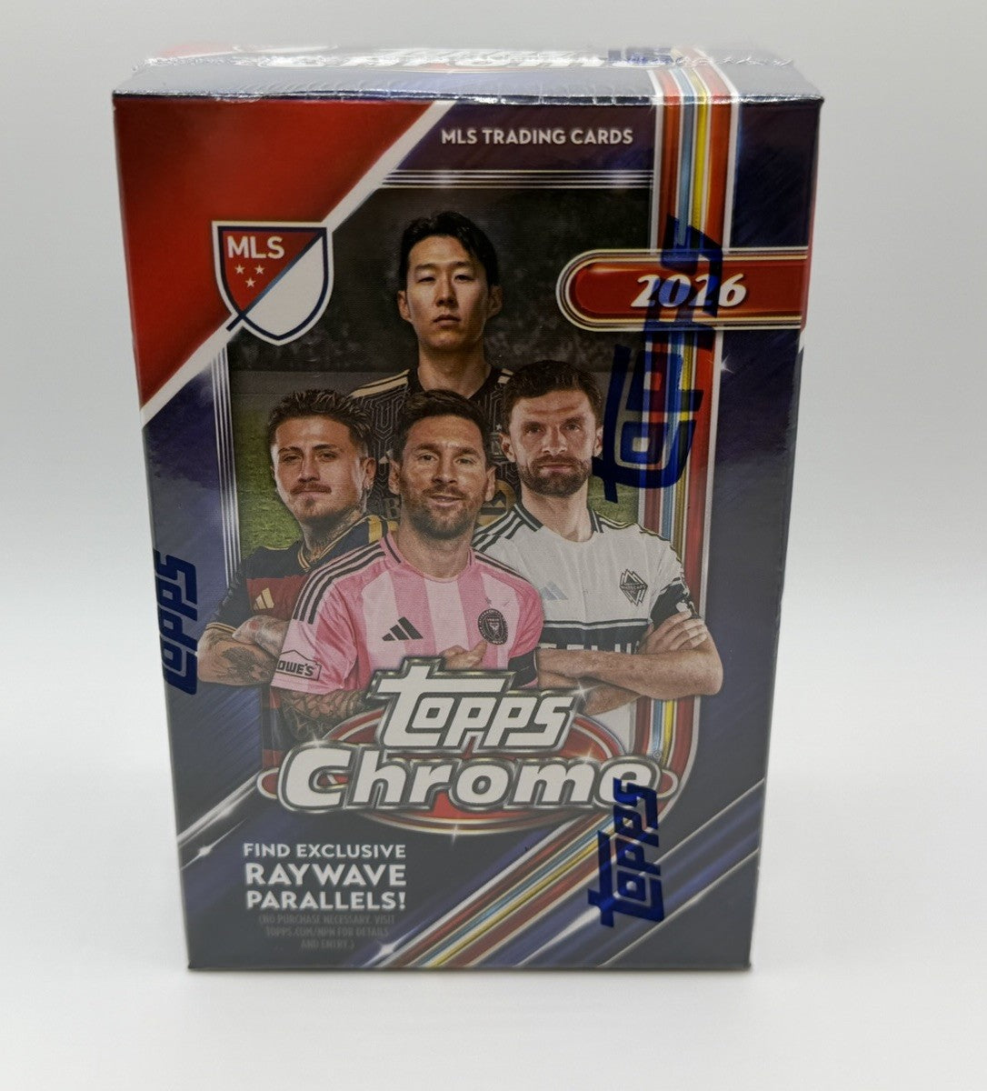 2026 Topps Chrome MLS Soccer Blaster Box Sealed 7 Packs 28 Cards RayWave Messi