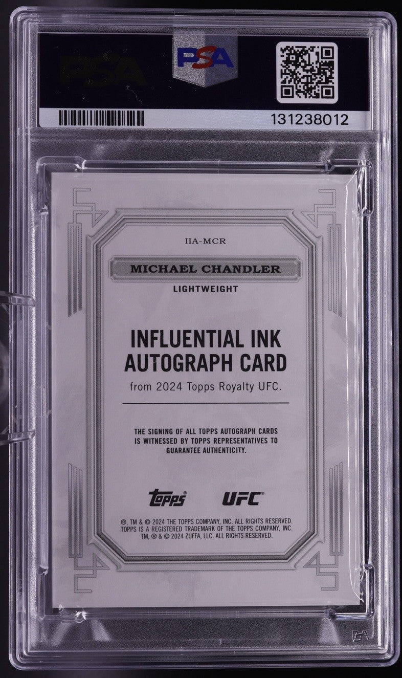 2024 Topps Royalty UFC Michael Chandler Influential Ink AUTO /25 PSA 10 Pop 1 🔥