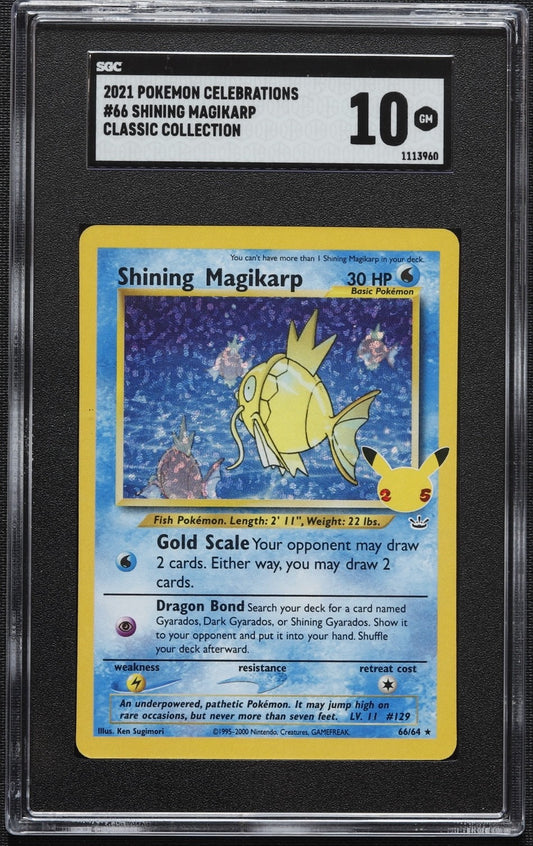 2021 Pokemon Celebrations Shining Magikarp Classic Collection 10 GEM MINT 66/64