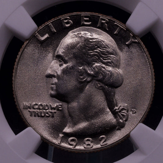 1982-D Washington Quarter NGC MS67 Gem Uncirculated Clad 25C US Coin