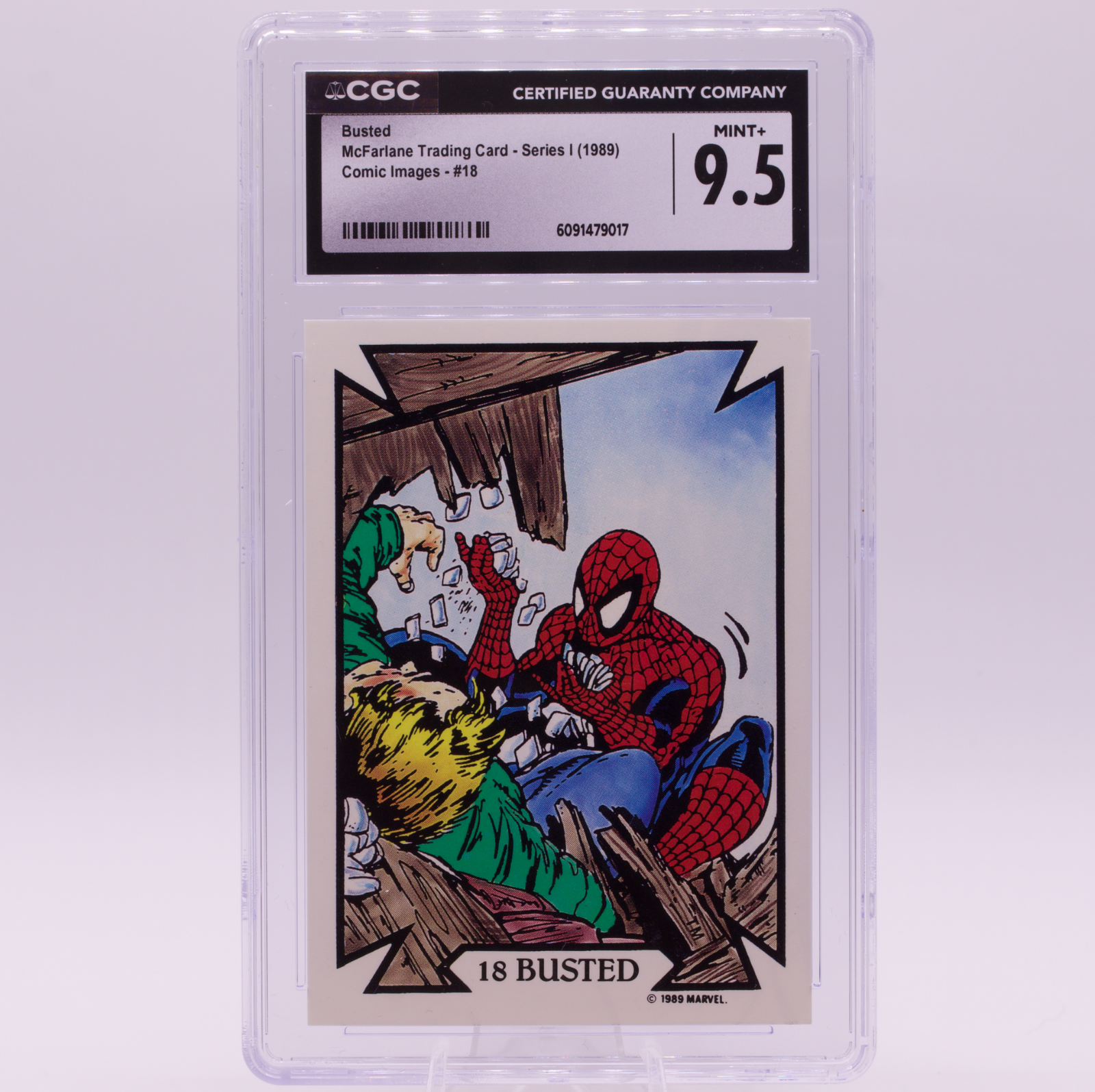 1989 McFarlane Comic Images "Busted" #18 CGC 9.5 MINT+ Marvel Trading Card