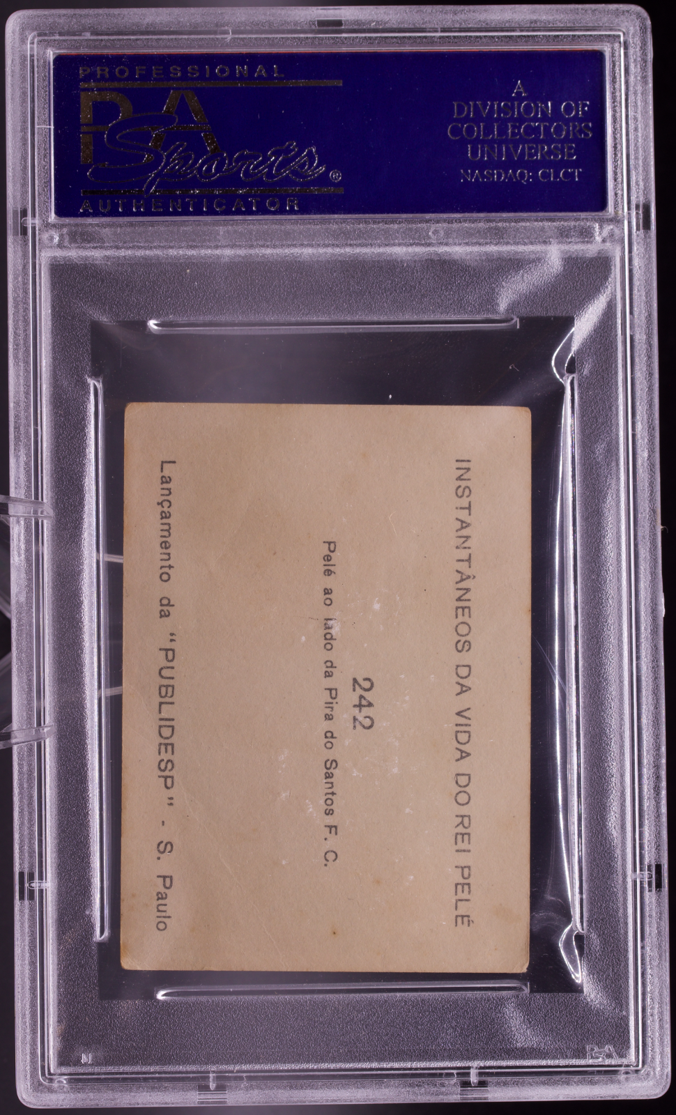 1964 Instantaneos Da Vida #242 Pele PSA 2 GOOD Santos Pyre Flame Soccer Card
