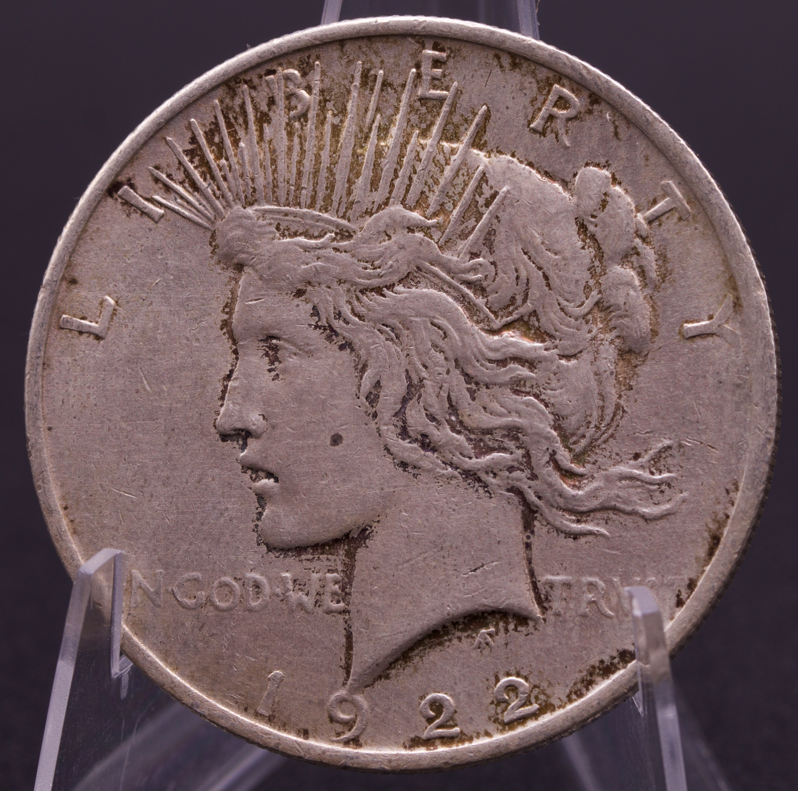 1922-P Peace Silver Dollar $1 Coin Circulated 90% Fine Silver Vintage Raw Find