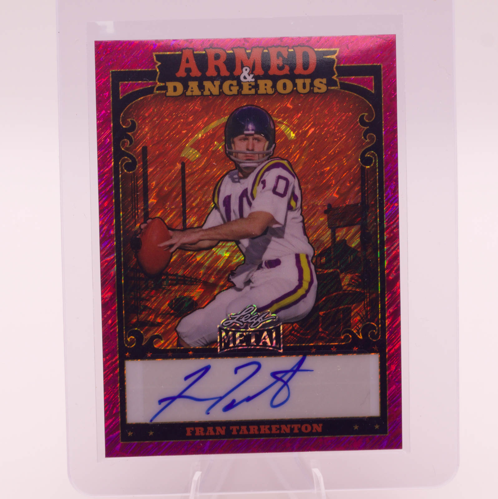2026 Leaf Metal Armed & Dangerous Fran Tarkenton Auto 1/1 Vikings HOF Football