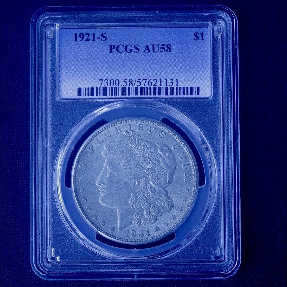 1921-S Morgan Silver Dollar • PCGS AU58 • Final-Year San Francisco Mint