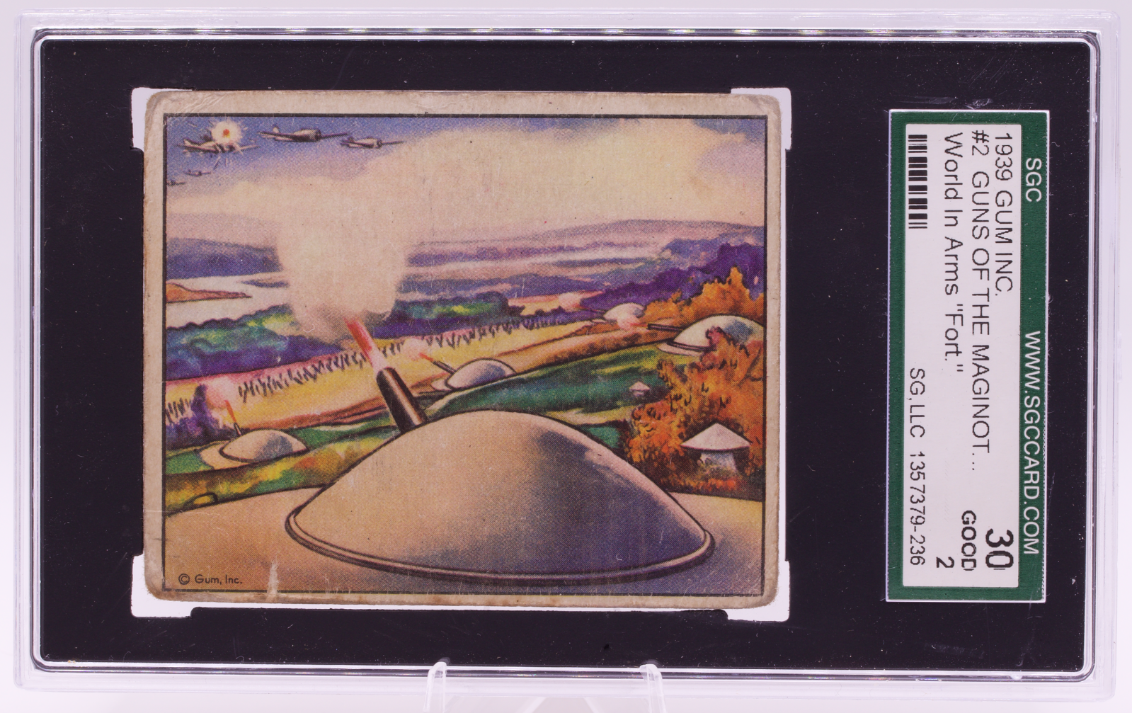 1939 Gum Inc #2 Guns of the Maginot Line Fort World in Arms SGC 2
