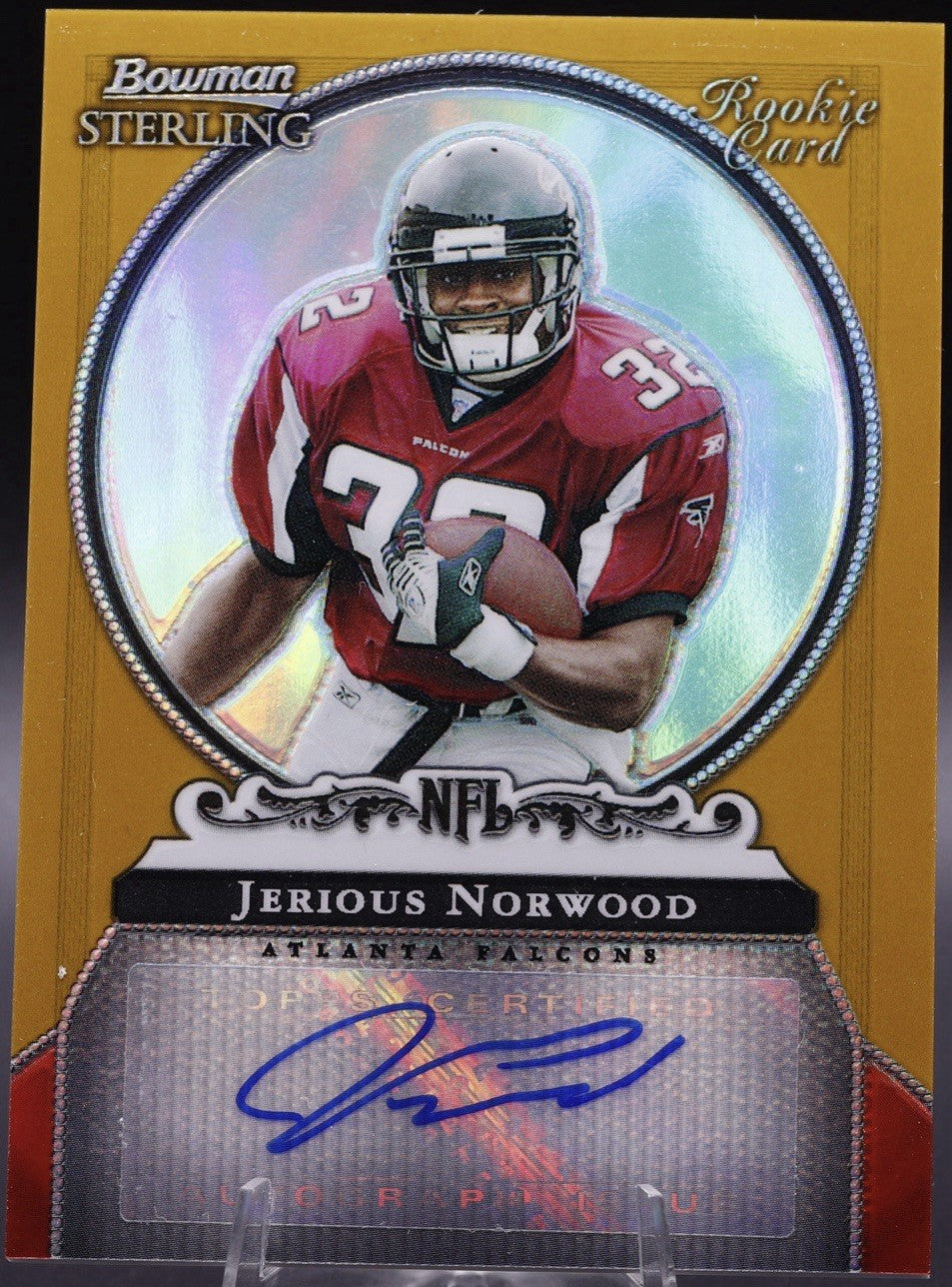 2006 Bowman Sterling Jerious Norwood RC Auto Patch Refractor /900 Falcons