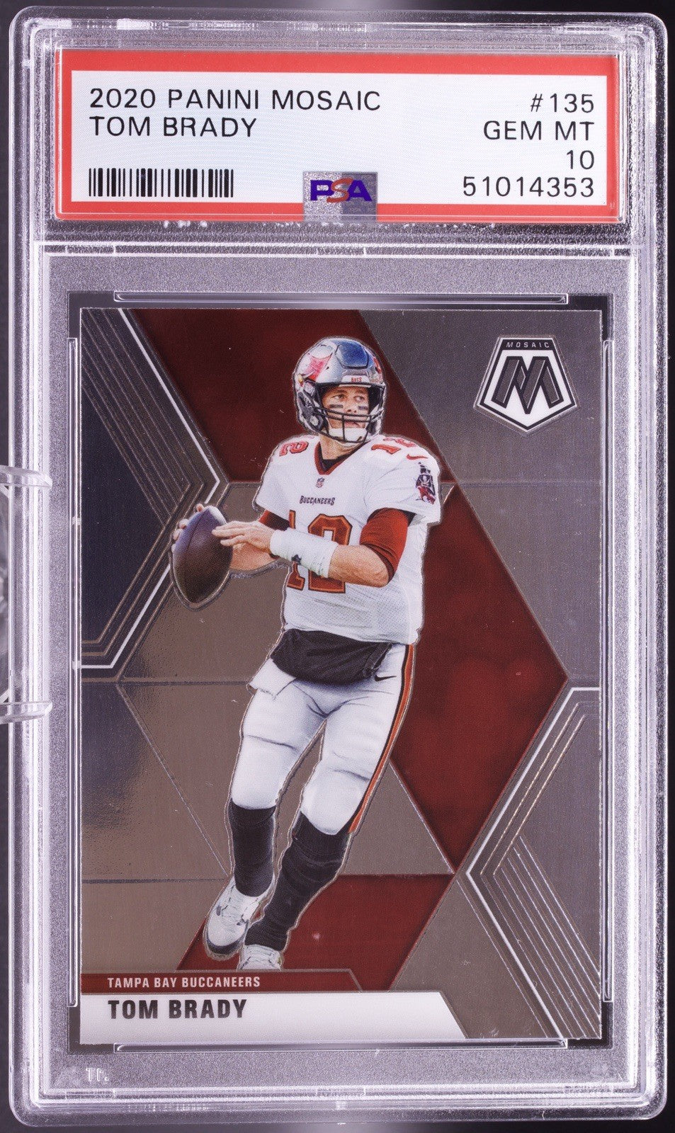 2020 Panini Mosaic Tom Brady #135 PSA Gem Mint 10 Buccaneers Debut