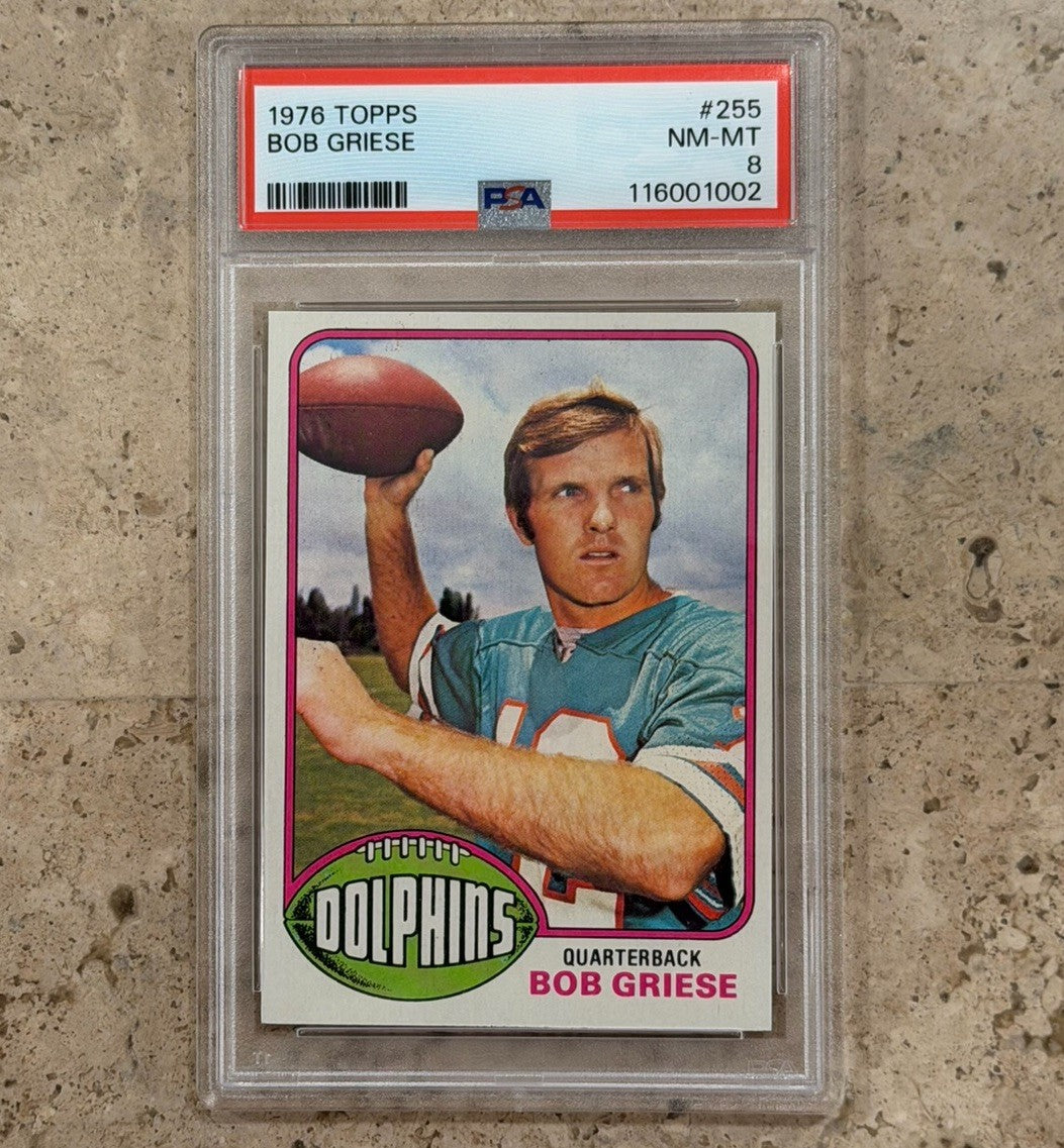 1976 Topps #255 Bob Griese PSA 8 NM-MT Miami Dolphins HOF Vintage Football