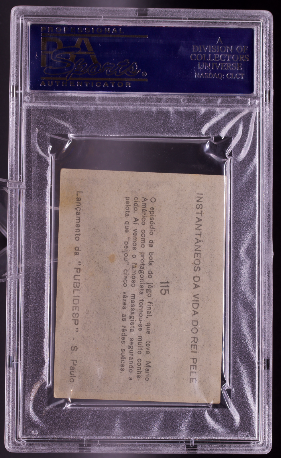 1964 Instantaneos Da Vida Do Rei Pele #115 Pele PSA 3.5 VG+ World Cup Match Ball