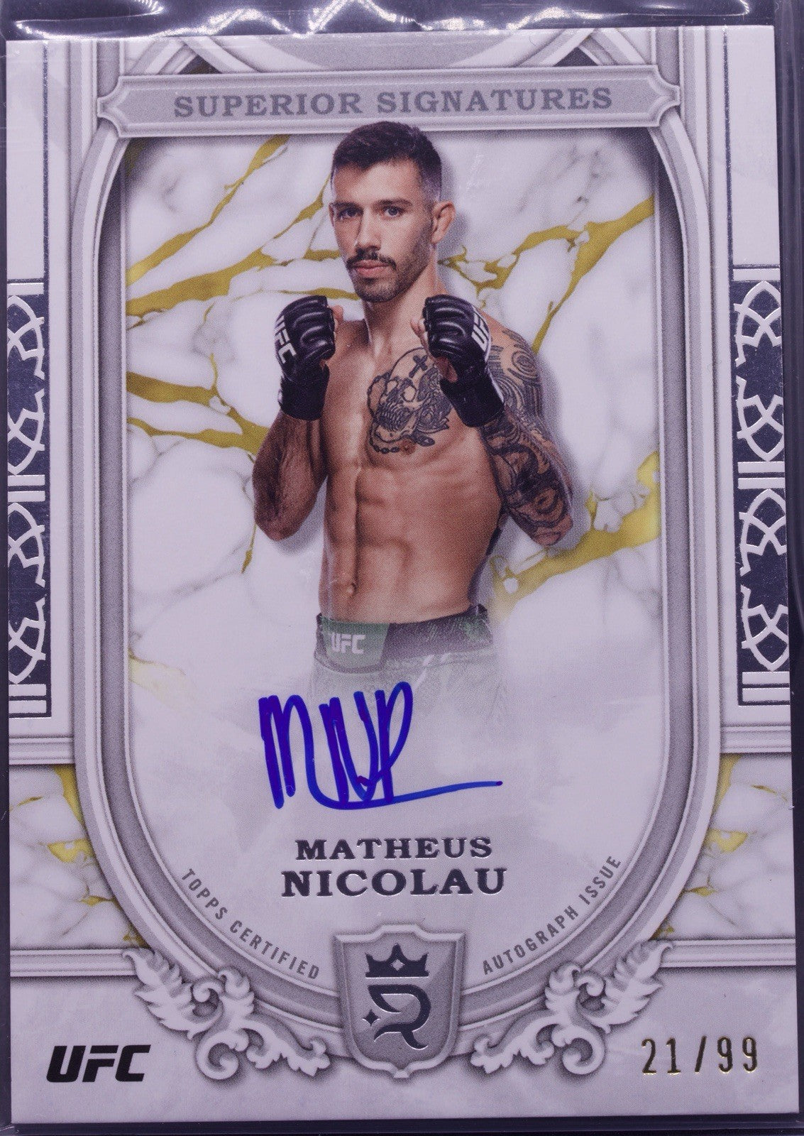2024 Topps Royalty UFC Matheus Nicolau Superior Signatures On-Card Auto /99