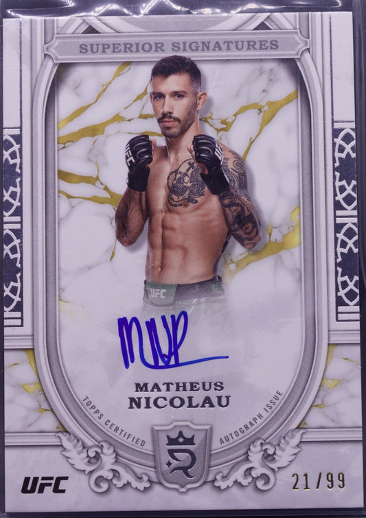 2024 Topps Royalty UFC Matheus Nicolau Superior Signatures On-Card Auto /99