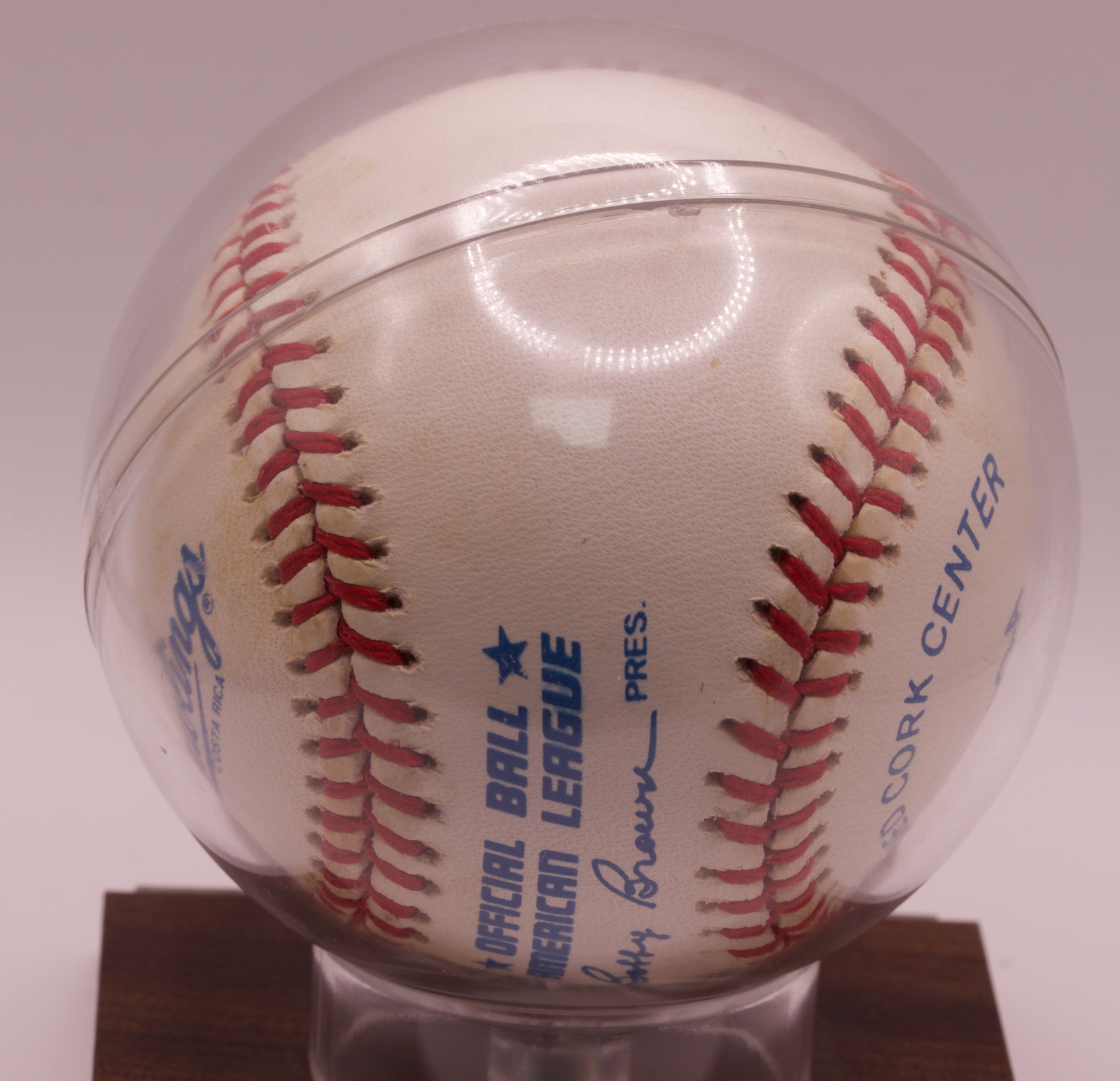 Joe DiMaggio Signed Official AL Baseball 1995 Receipt COA Yankees HOF Display