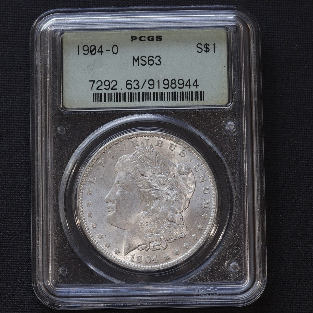 1904-O Morgan Silver Dollar $1 PCGS MS63 OGH • Old Green Holder
