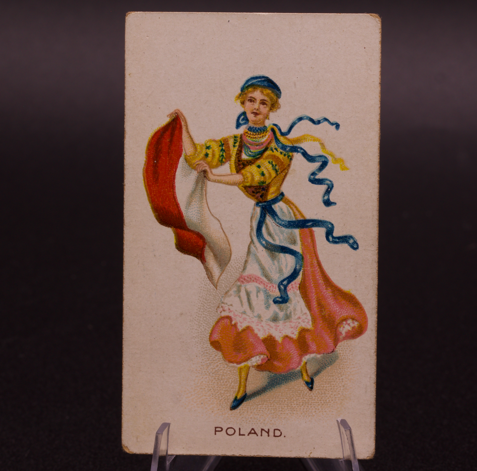 1908 Wills Flag Girls of All Nations Poland No. 2 Vice-Regal Mixture Cigarette