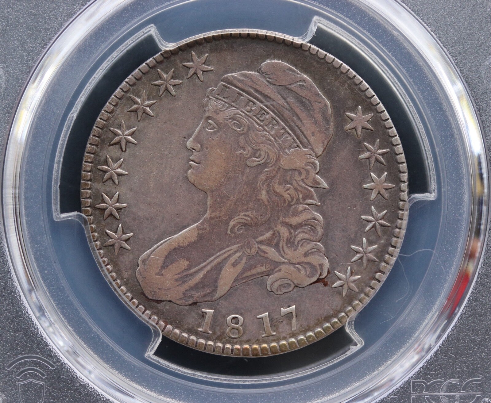 1817 Capped Bust Half Dollar O-107 High R4 PCGS XF Details Cleaned 50C