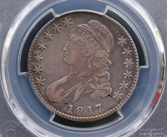 1817 Capped Bust Half Dollar O-107 High R4 PCGS XF Details Cleaned 50C