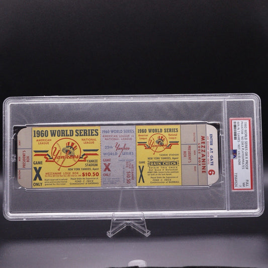 1960 World Series Game 7 Phantom Full Ticket PSA 7 NM Yankees • POP 1