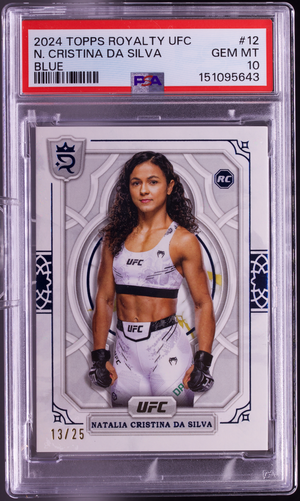 2024 Topps Royalty UFC Natalia Cristina Da Silva Blue RC PSA 10 Gem MT /25 Pop 1