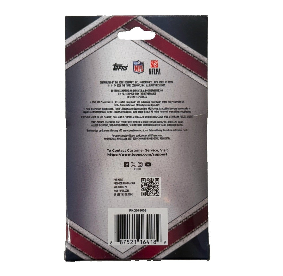 2026 Topps Flagship Football Factory Sealed Hanger Box 59 Total Cards NFL New