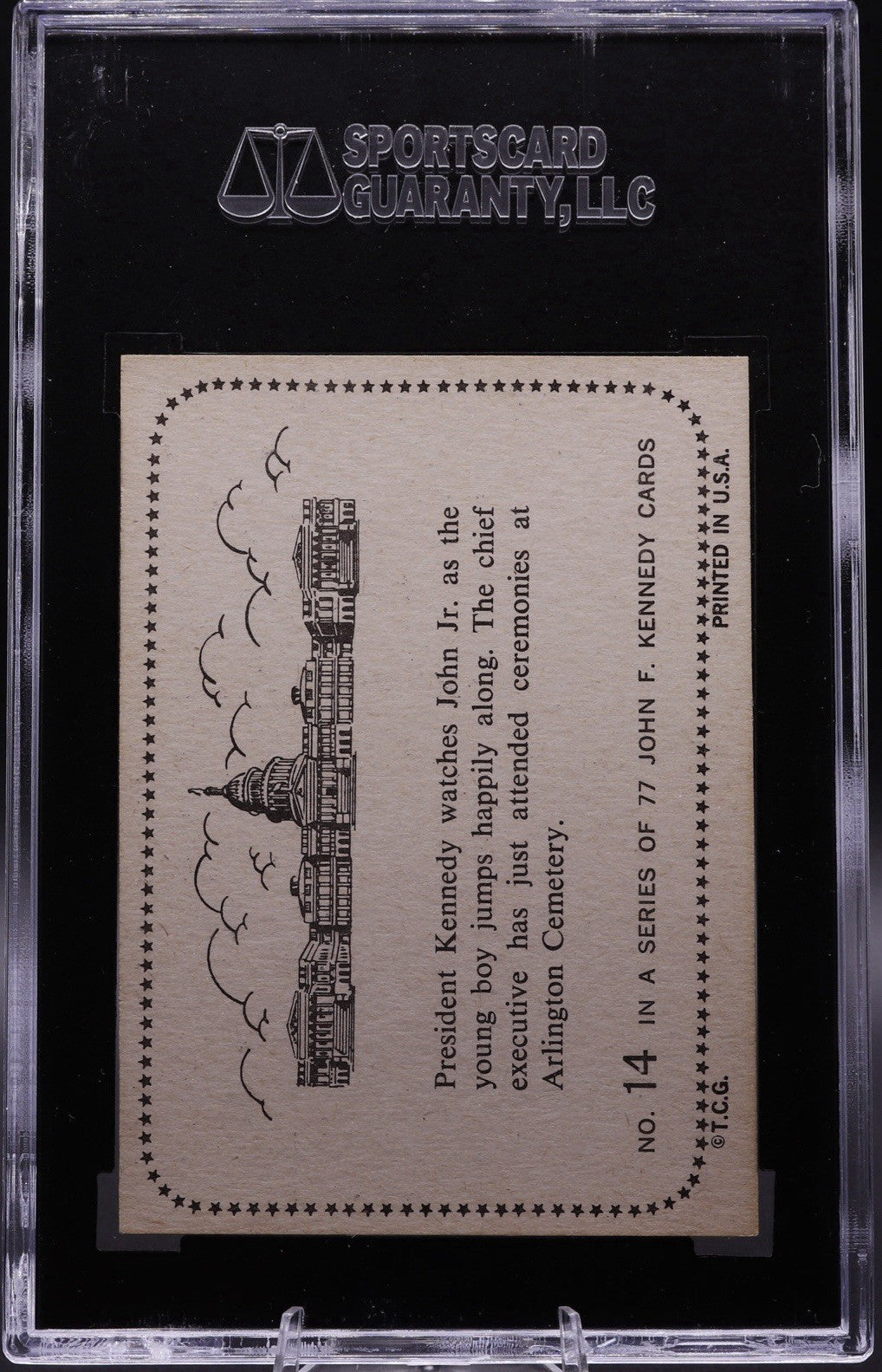 1964 Topps John F. Kennedy #14 SGC 7 NM • JFK & John Jr. Arlington Cemetery