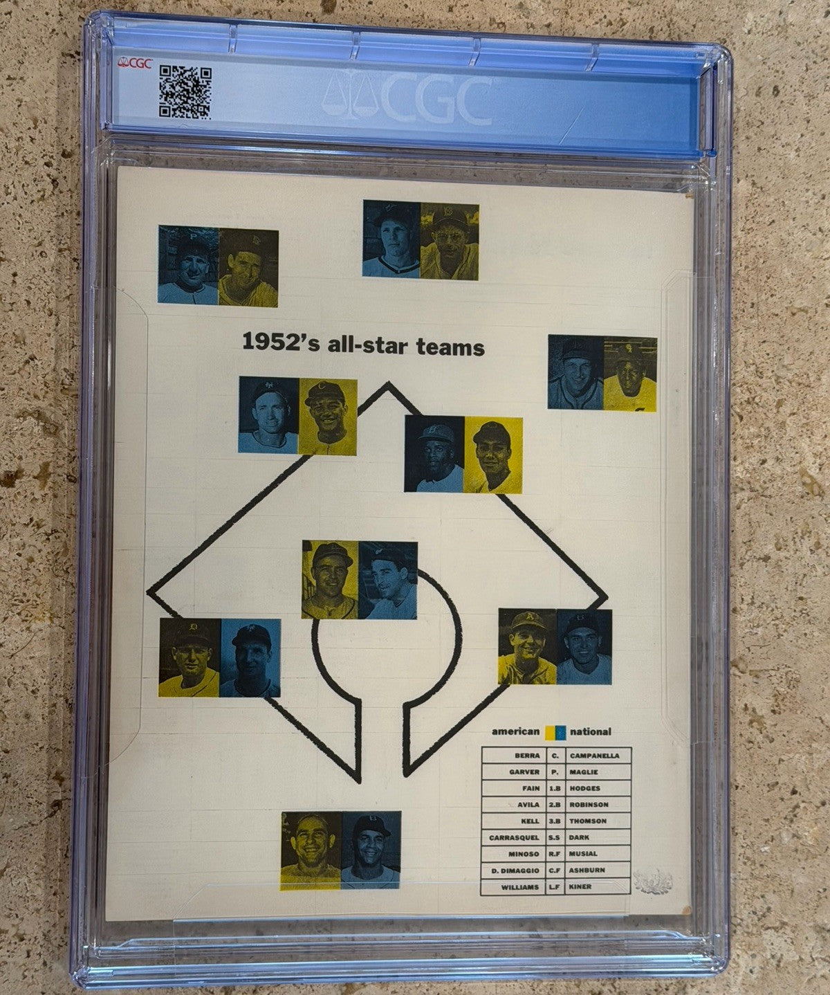 1952 Sports Album Yogi Berra Cover CGC 9.0 Top Pop None Higher Dell Yankees
